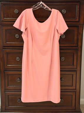 Women’s Classic Pink Flutter Sleeve Dress